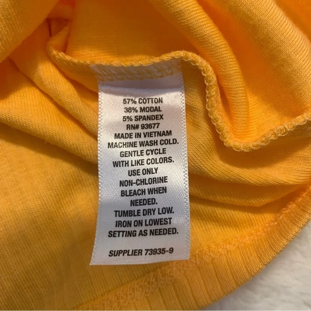 NWT a.n.a. Tank Top PS Petite Small Mango Orange Ribbed Straight Neck Cotton - Picture 9 of 12